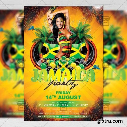 Jamaica Party - Club A5 Flyer Template Jamaica Party - Club A5 Flyer Template
