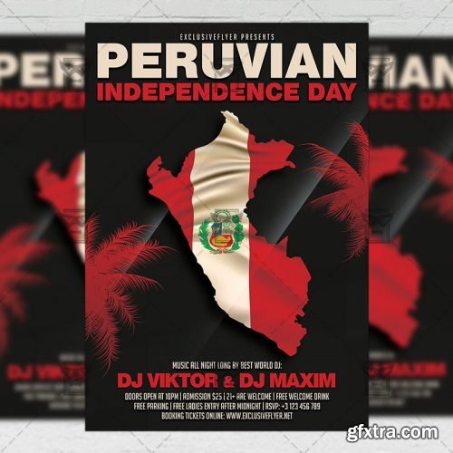 Peruvian Independence Day Flyer – Club A5 Template
