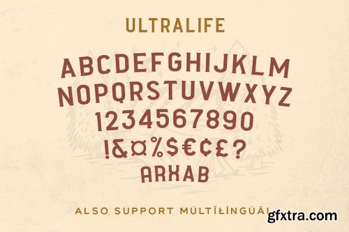 CreativeMarket Ultralife Typeface 2960622