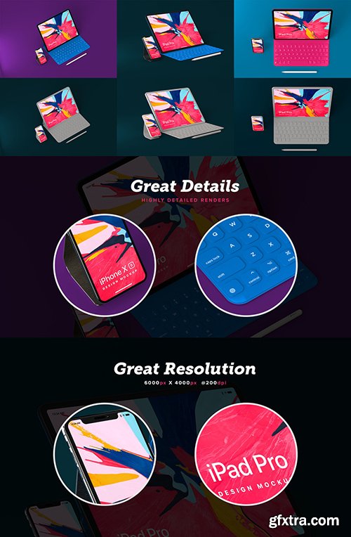 iPad Pro iPhone XS Mockup