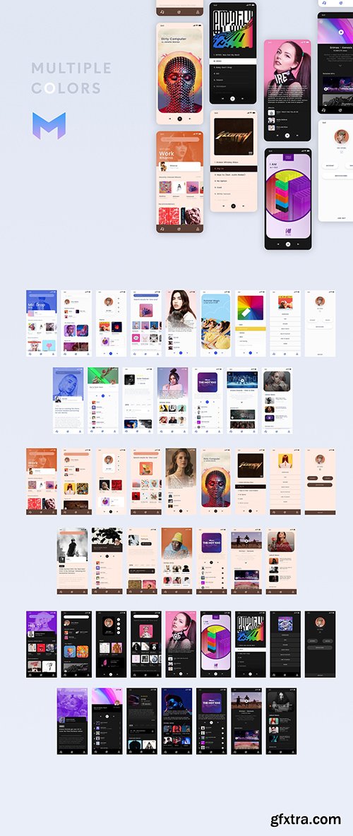 Minty Music App UI Kit Minty Music App UI Kit