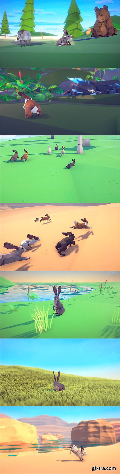 Cubebrush - Poly Art Rabbit