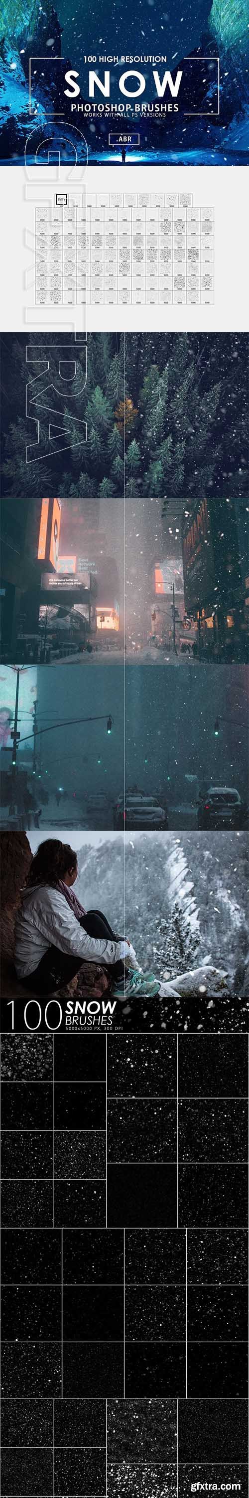 CreativeMarket - 100 Snow Photoshop Brushes 3071605