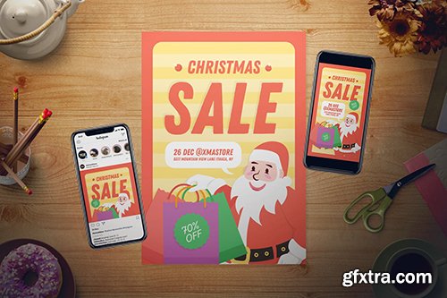 Christmas Sale Flyer Set