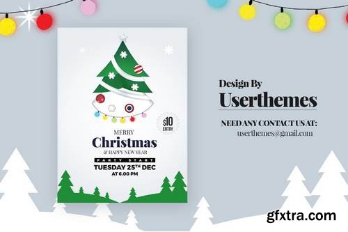 Christmas Party Sale Flyer Template