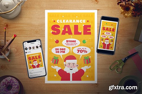 Christmas Sale Flyer Set