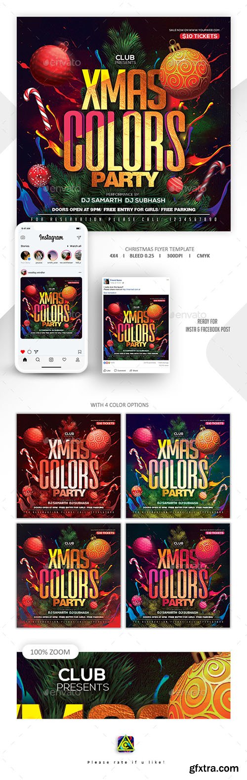 Christmas Color Party Flyer 22855147 Christmas Color Party Flyer 22855147