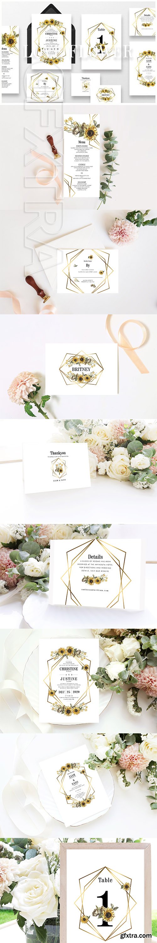 CreativeMarket - Love Flower Wedding Suite Ac 128 3188836