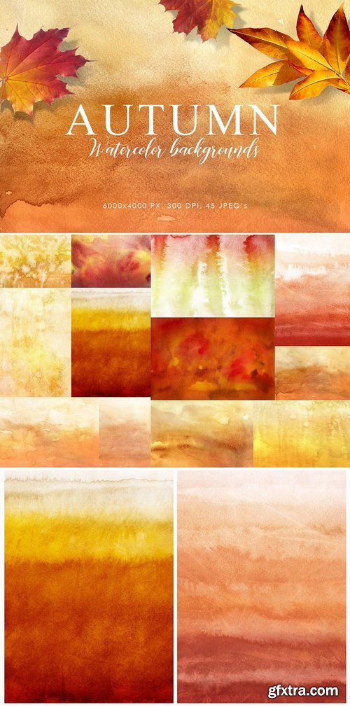 CM - Autumn Watercolor Backgrounds 2920275