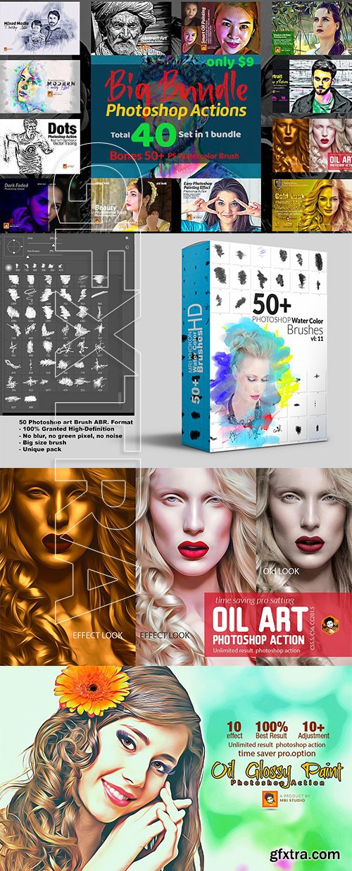 CreativeMarket - Photoshop Actions Big Bundle 3187590
