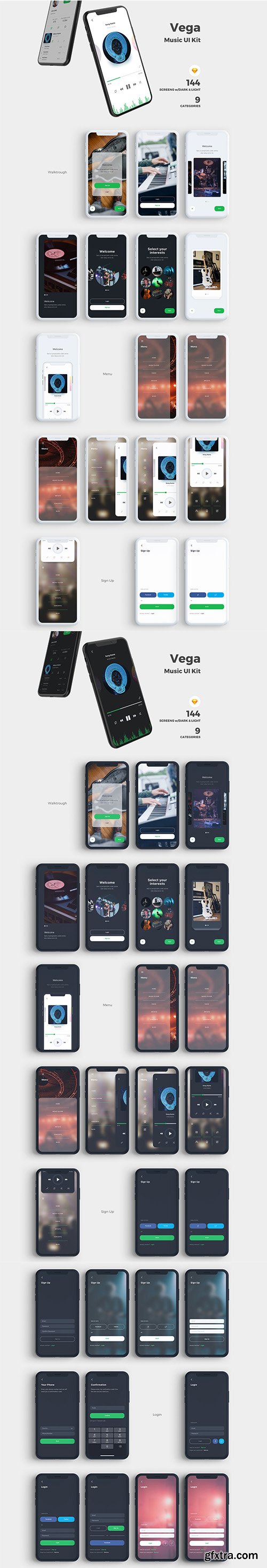 Vega Music IOS UI Kit Vega Music IOS UI Kit
