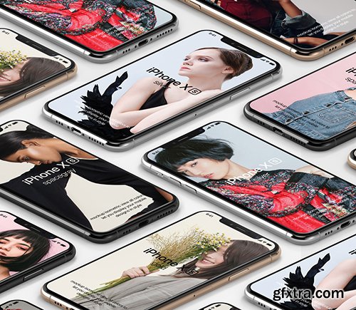 Psd iPhone XS Mockup Isometric Psd iPhone XS Mockup Isometric