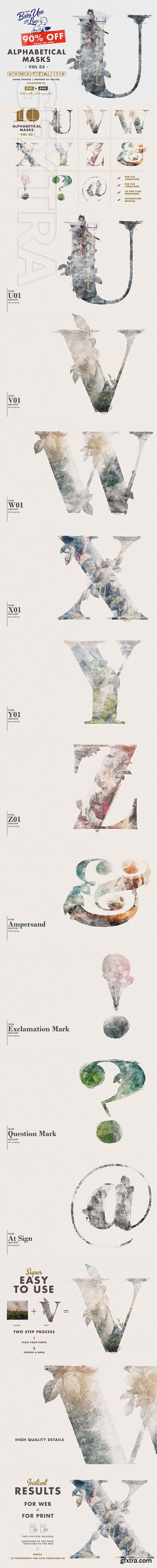 CreativeMarket - 10 Alphabetical Masks Vol 03 3189669 CreativeMarket - 10 Alphabetical Masks Vol 03 3189669