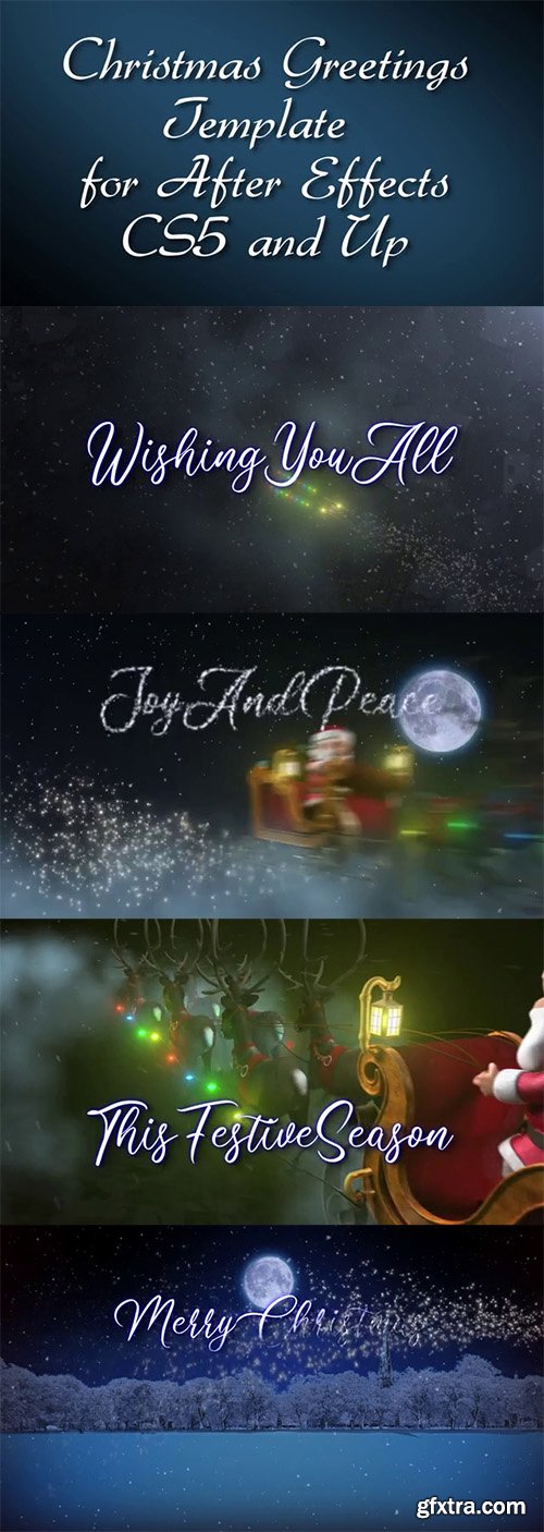 Pond5 - Christmas Greetings With Santa And Sleigh 098414570 Pond5 - Christmas Greetings With Santa And Sleigh 098414570