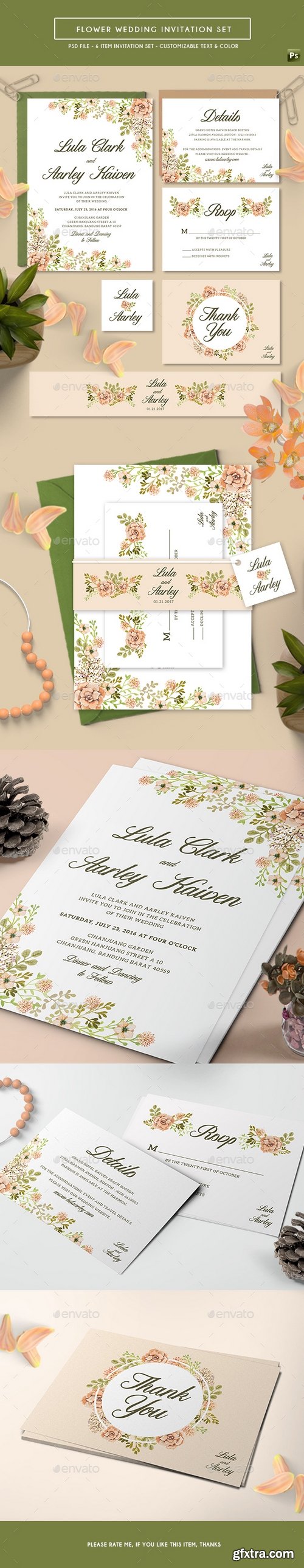 Graphicriver - Flower Wedding Invitation 17728315