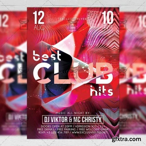 Best Club Hits Flyer - Club A5 Template