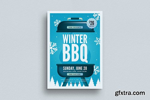 Winter BBQ Event Flyer Winter BBQ Event Flyer