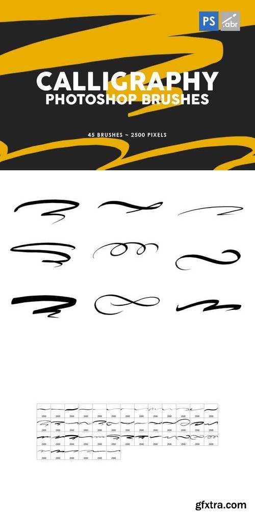 45 Calligraphy Stamp Brushes » GFxtra