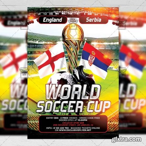 World Soccer Cup Flyer – Sport A5 Template World Soccer Cup Flyer – Sport A5 Template