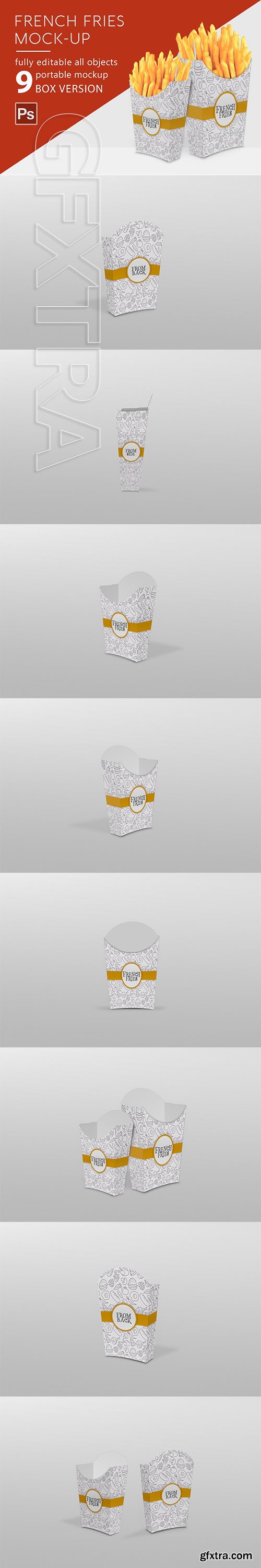 CreativeMarket - French Fries Mockup 2883085