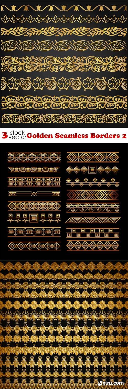 Vectors - Golden Seamless Borders 2