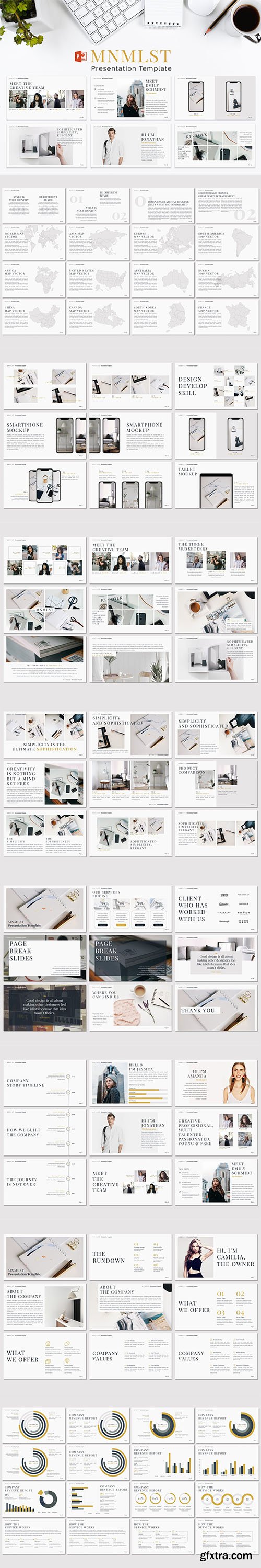 MNMLST - Powerpoint, Keynote and Google Sliders Template