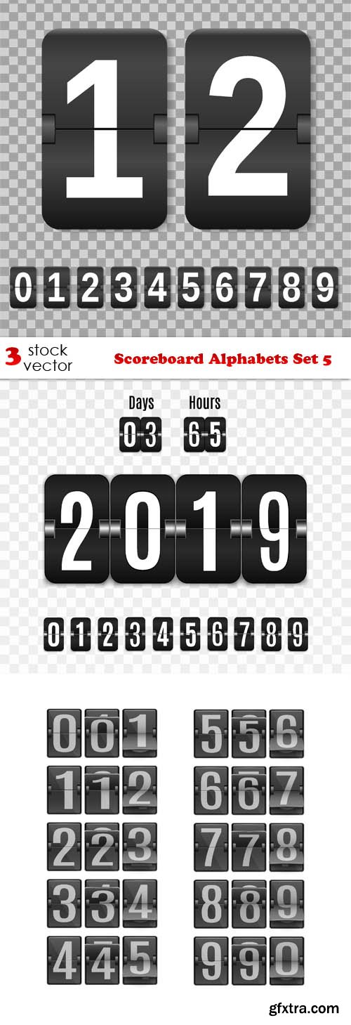 Vectors - Scoreboard Alphabets Set 5