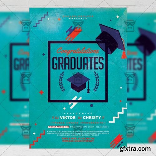 Graduation Party Flyer – Seasonal A5 Template Graduation Party Flyer – Seasonal A5 Template