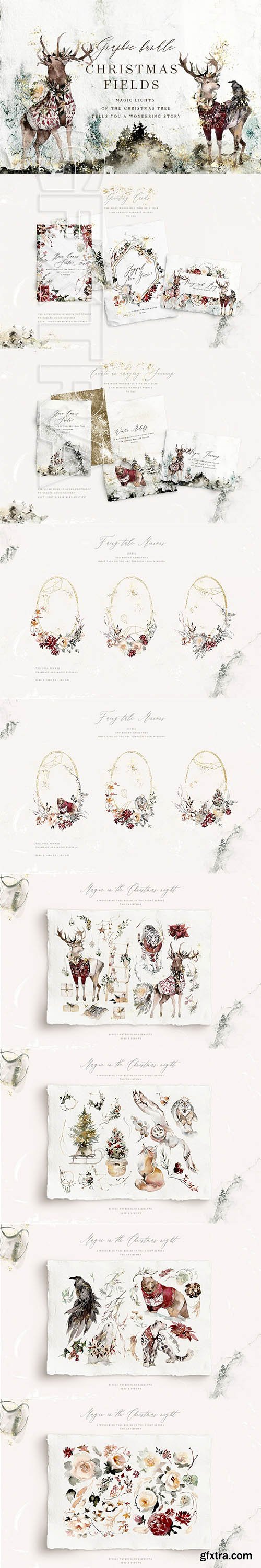 CreativeMarket - Christmas Fields 3246470