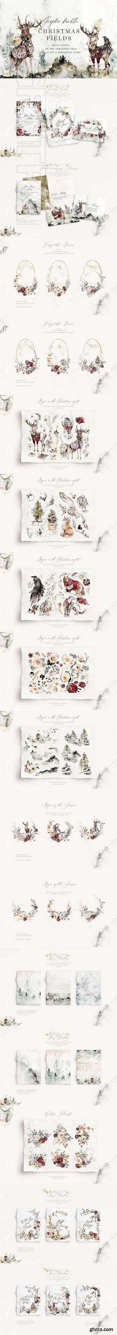 CreativeMarket - Christmas Fields 3246470