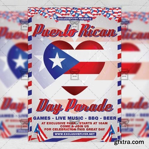 Puerto Rican Parade Flyer - Community A5 Template Puerto Rican Parade Flyer - Community A5 Template