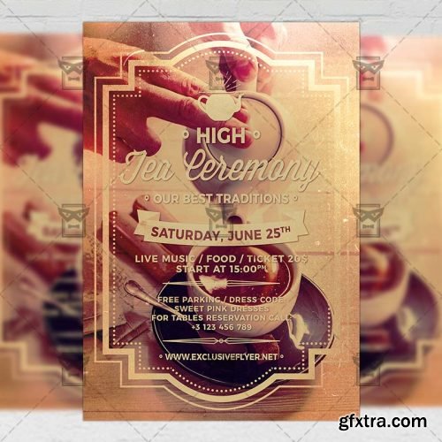 High Tea Ceremony Flyer - Community A5 Template