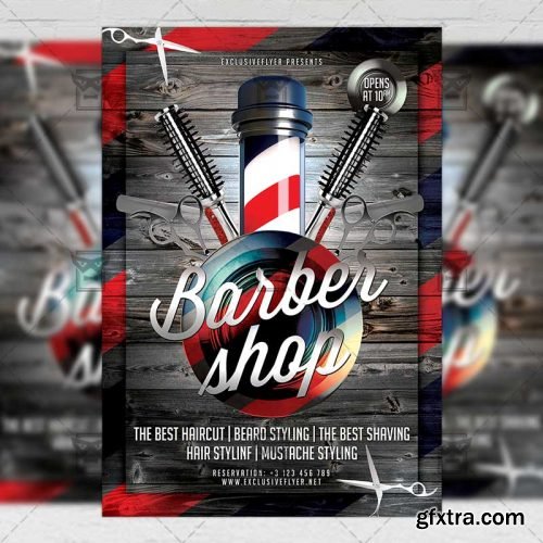 Barber Shop Flyer - Business A5 Template Barber Shop Flyer - Business A5 Template