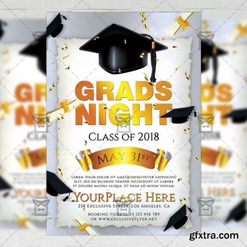 Grads Night Flyer - Seasonal A5 Template Grads Night Flyer - Seasonal A5 Template