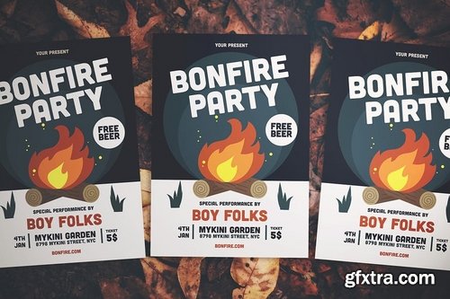 Bonfire Party Flyer