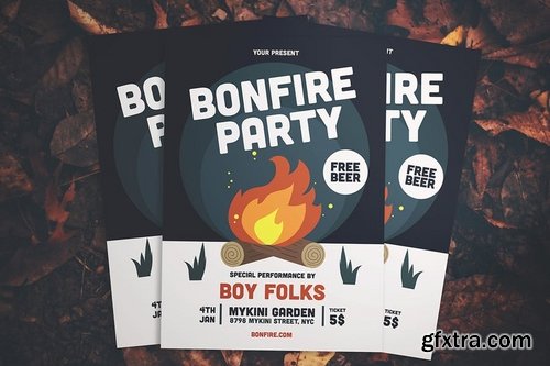 Bonfire Party Flyer