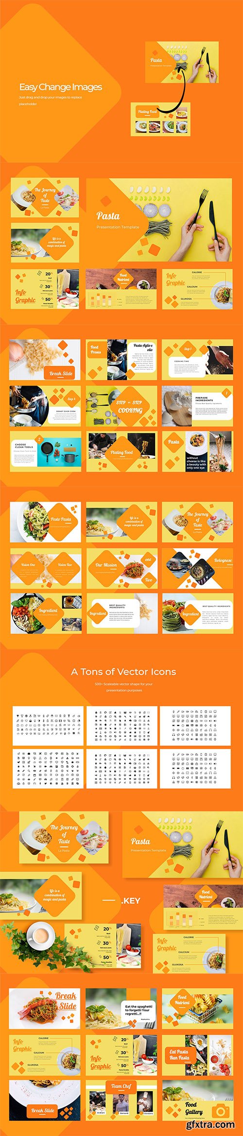 Pasta Restaurant Powerpoint, Keynote and Google Sliders Template