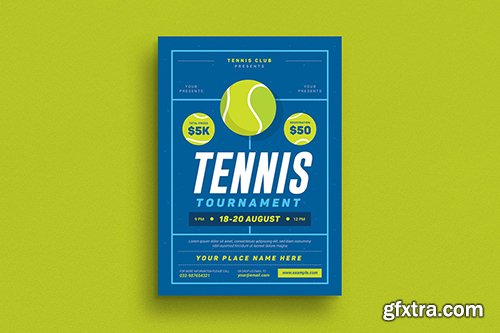 Tennis Tournament Event Flyer Tennis Tournament Event Flyer