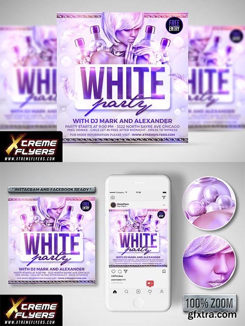 CreativeMarket - White Party Flyer 3012038