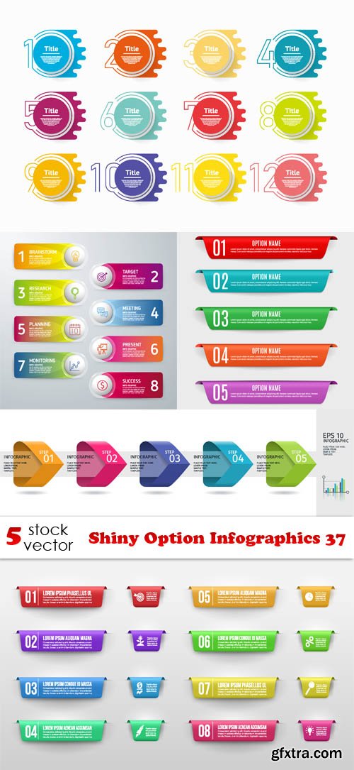 Vectors - Shiny Option Infographics 37