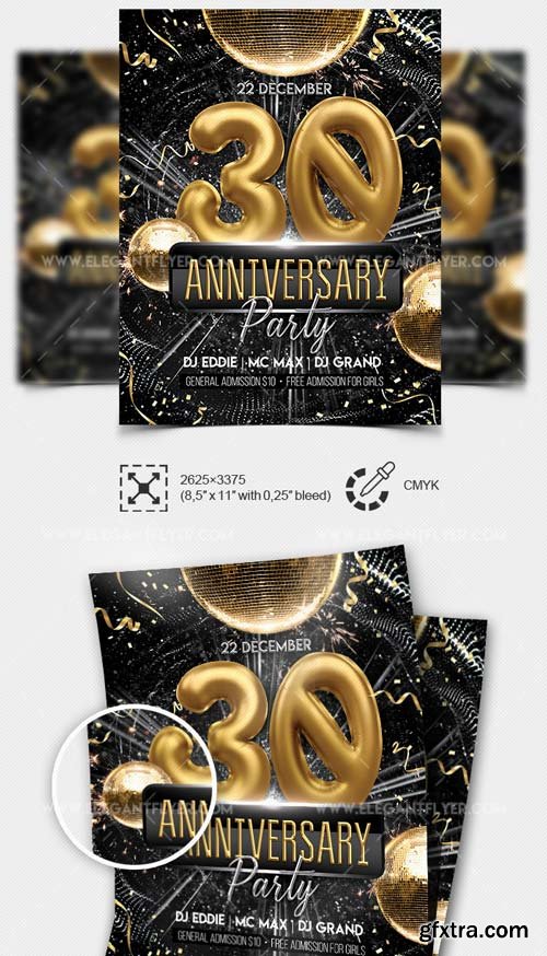 Anniversary Party V77 2018 Flyer PSD Template