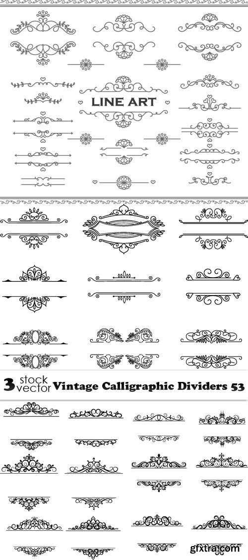 Vectors - Vintage Calligraphic Dividers 53