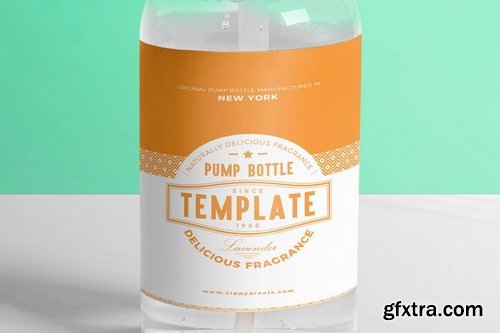 Dispenser Pump Bottle Label Design Template