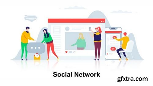 MA -  Social Network - Flat Concept After Effects Templates 152757