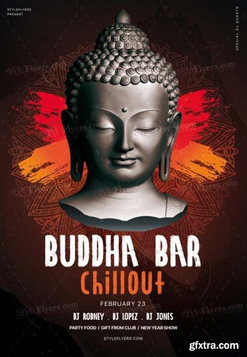 Buddha Bar Chillout V1 2018 PSD Flyer Template