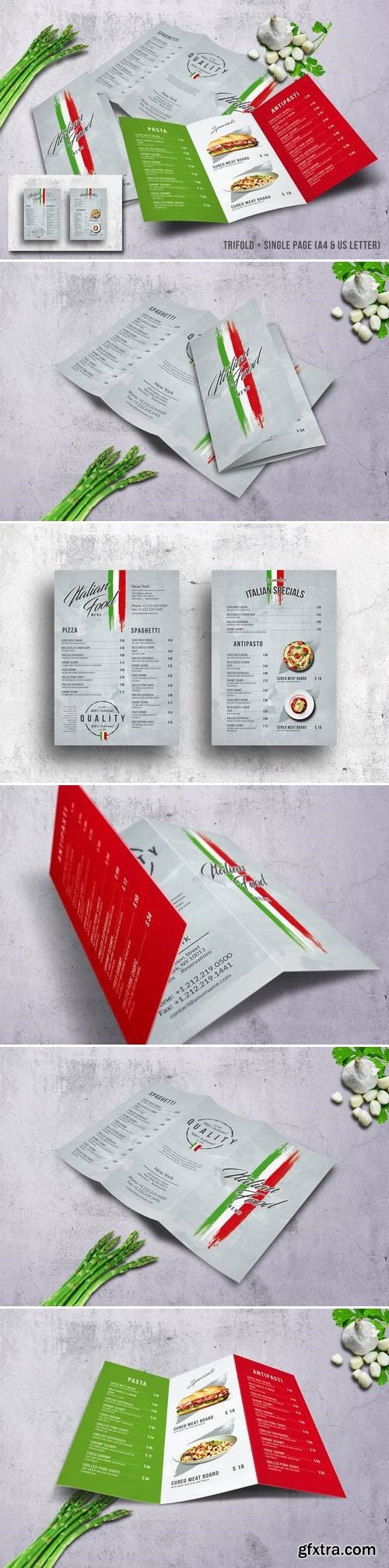 Italian Food Menu Bundle A4 & US Letter