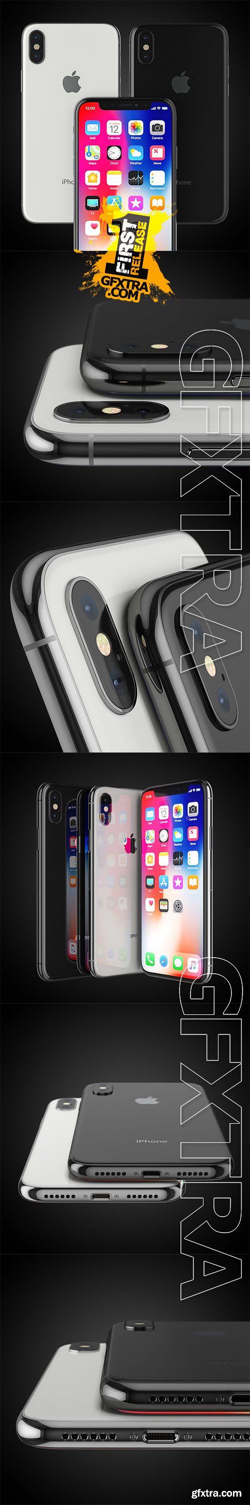 Cubebrush - Apple iPhone X All colors Cubebrush - Apple iPhone X All colors