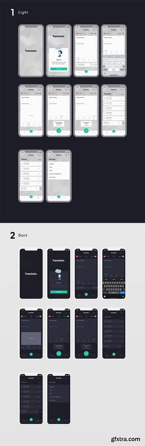 Cevy Translate Mobile App Ui Kit