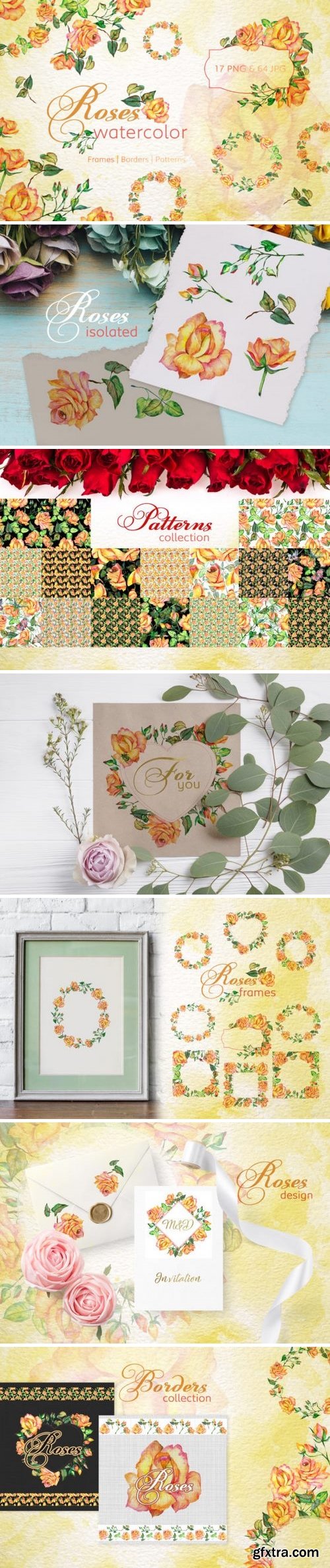 CM - Roses Watercolor Yellow png 3318453