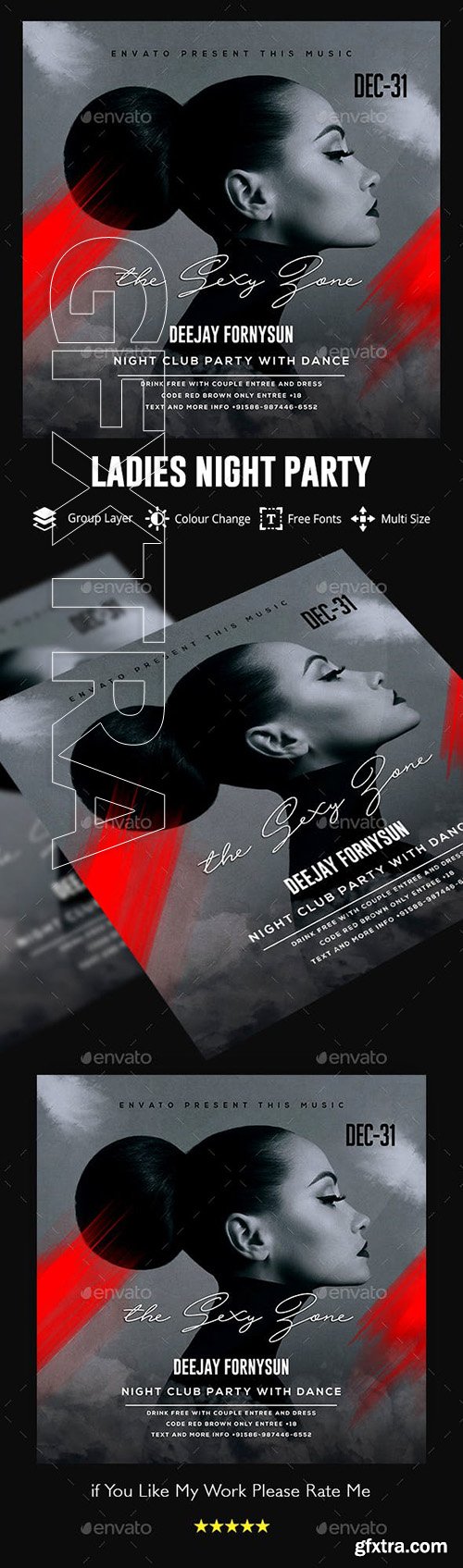 GraphicRiver - Ladies Night Club Flyer 23068831